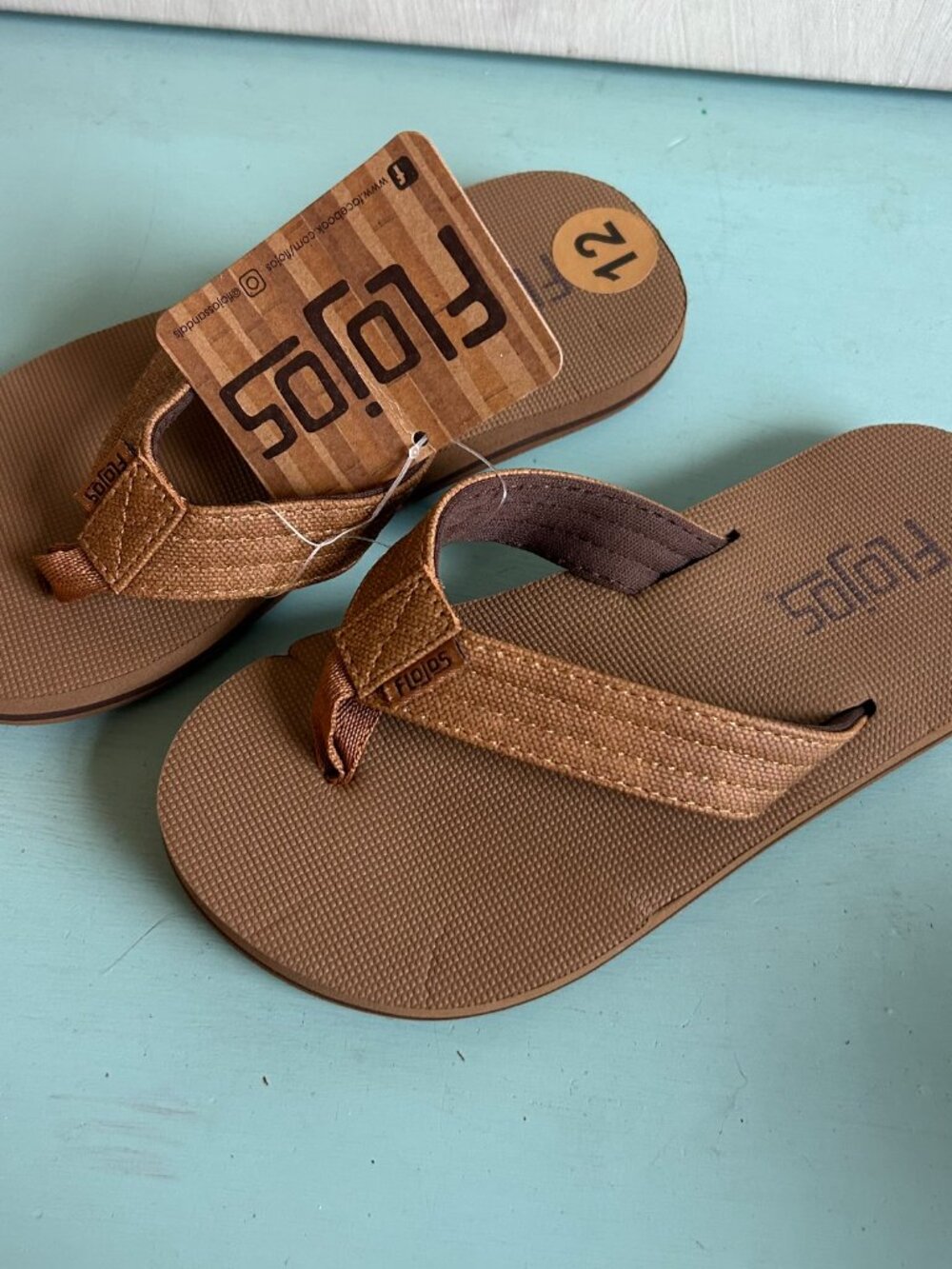 NWT FloJos Ryan Little Boys Sandal Flip Flop Size 12 Summer Beach Casual Preppy - Picture 5 of 10